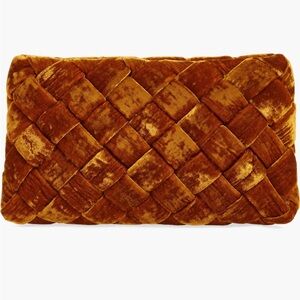 Loeffler Randall Aviva Puffy Woven Clutch Ochre
